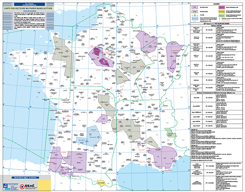 Low altitude military sectors chart